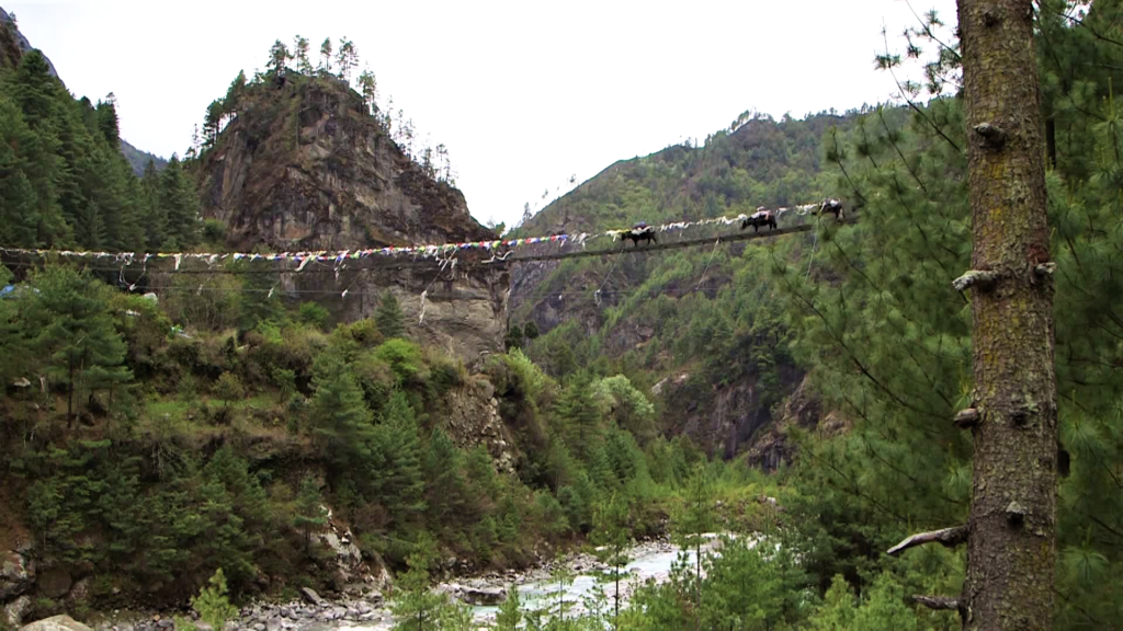 Hängebrücke in Nepal
