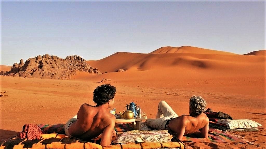 Paragleiten in der Sahara