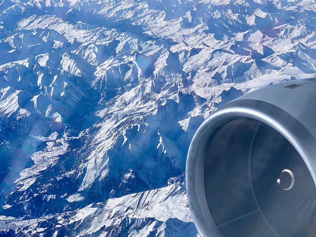 Blick aus 10 Kilometer Höhe auf Osttirol
