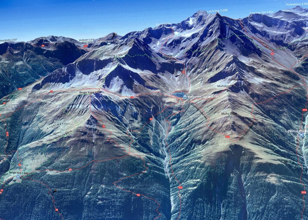 Kartenausschnitt Nationalpark Hohe Tauern
