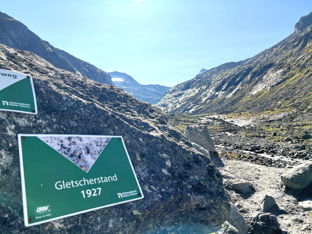 Gletscherstand von 1927 am Obersulzbachkees
